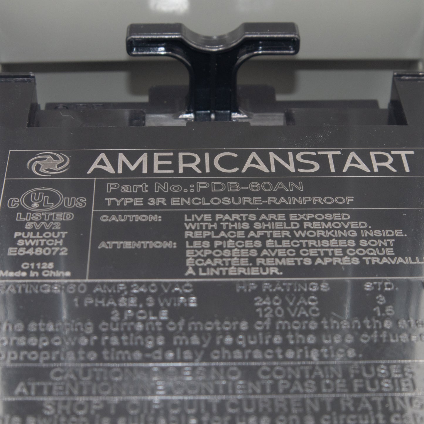 DISCONNECT BOX METALLIC 60 AMP NON-FUSIBLE