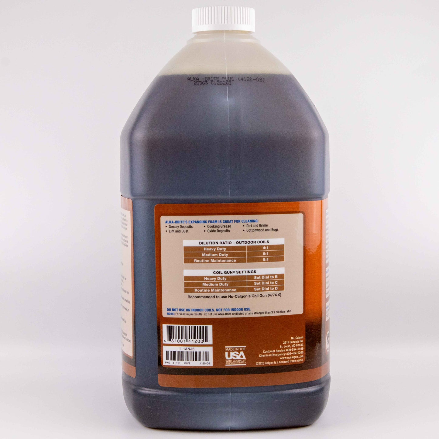 LIMPIADOR DE SERPENTINES DE CONDENSADOR ALKA BRITE 4120-08 1G
