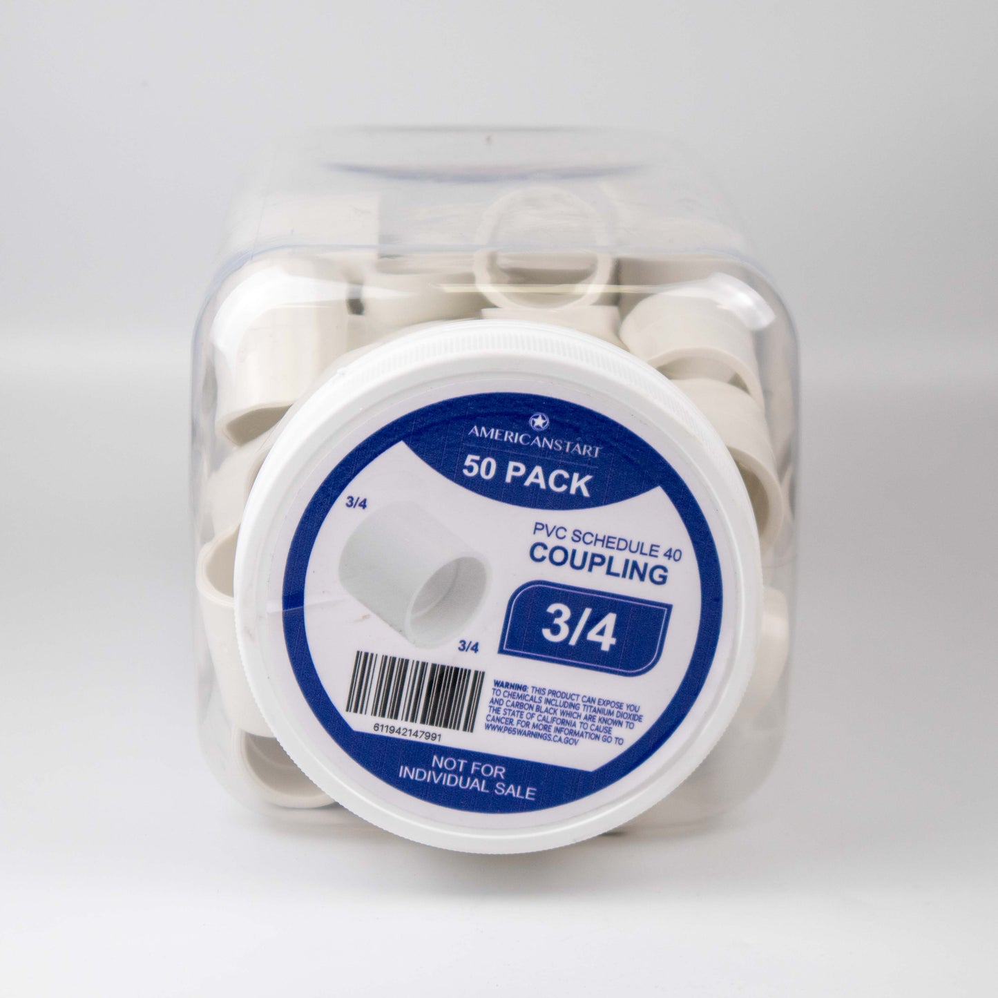 PVC COUPLING 3/4 (50 PACK)