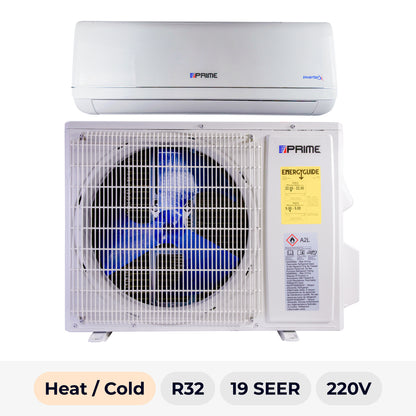 Mini Split PRIME 24000 BTU HEAT/COLD 19 SEER2 R-32 220V SERIE W1