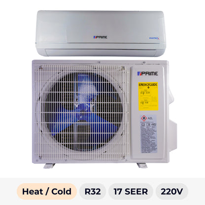 Mini Split PRIME 36000 BTU HEAT/COLD 17 SEER2 R-32 220V SERIE W1