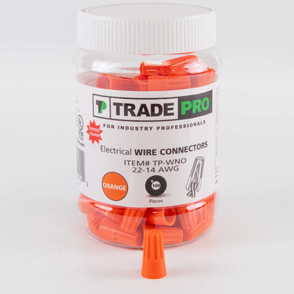 WIRE CONNECTORS -AWG 22-14/ORANGE 100PCS