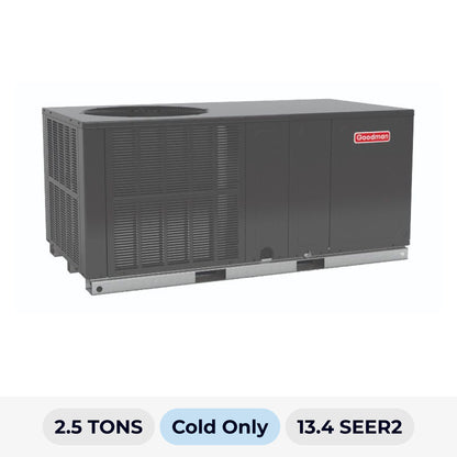 GOODMAN 2.5 TON PACKAGE UNIT COLD ONLY R-32