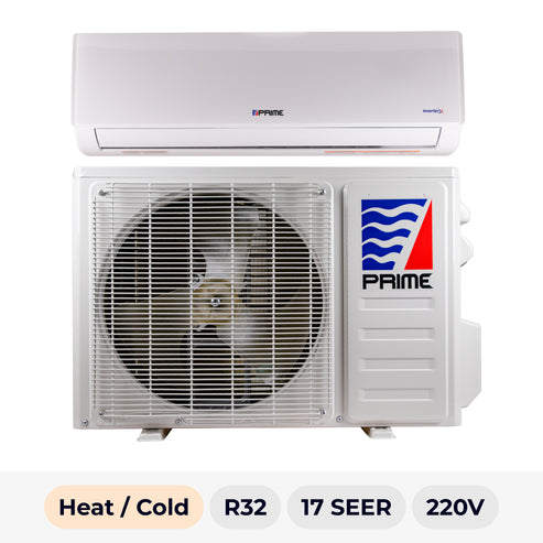 PRIME 24000 BTU Mini Split AC & Heat Pump | 17 SEER2 220V | R-32 ...