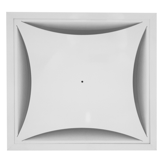 CEILING DIFFUSER 24X24 FLAT CONE WHIT FIBER HOOKS
