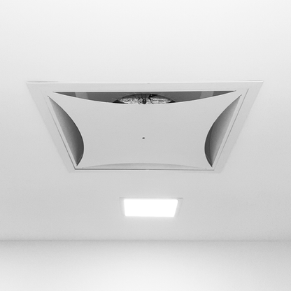 CEILING DIFFUSER 24X24 FLAT CONE WHIT FIBER HOOKS
