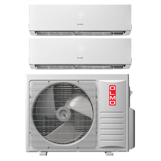 OLMO MULTIZONE 18000 BTU HEAT/COLD 2 HEAD 12000 BTU 17 SEER 220V